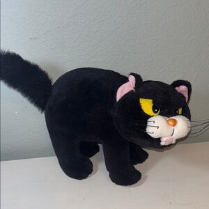 Vtg GIBSON GREETINGS Plush Fraidy Black Cat Halloween Screams when Activated!